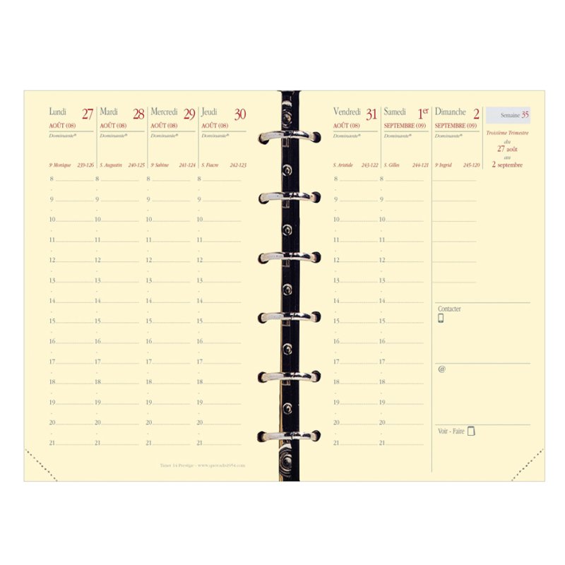 QUO VADIS recharge Timer 14 Prestige 2026/2027, 16 mois, 80 × 125 mm