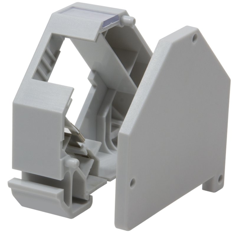 LogiLink Professional montagerailnokadapter, lichtgrijs, 1 keystonemodule, 35 mm hutschienen