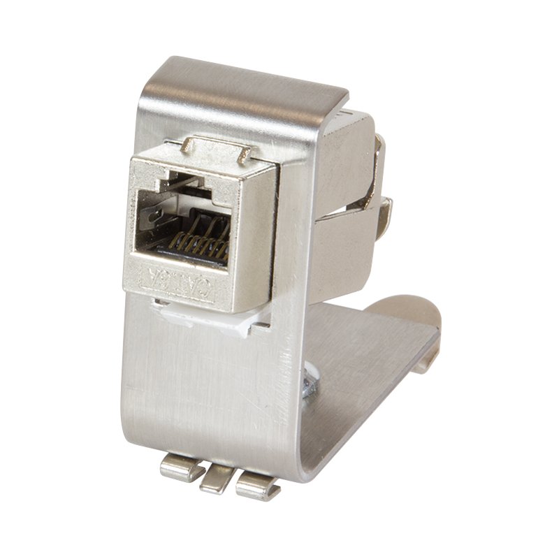LogiLink Professional kabeldraagsysteem-adapter, 1 stekkerdoosmodule, edelstaal, 23×52×50 mm