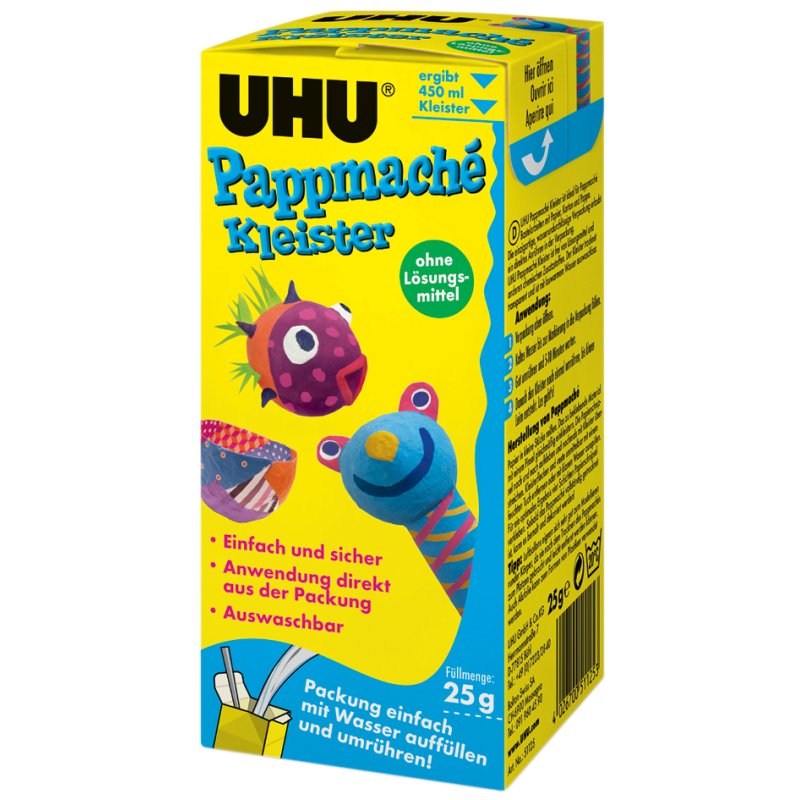 UHU colle papier-mâché, sans solvant, poudre, 25 g