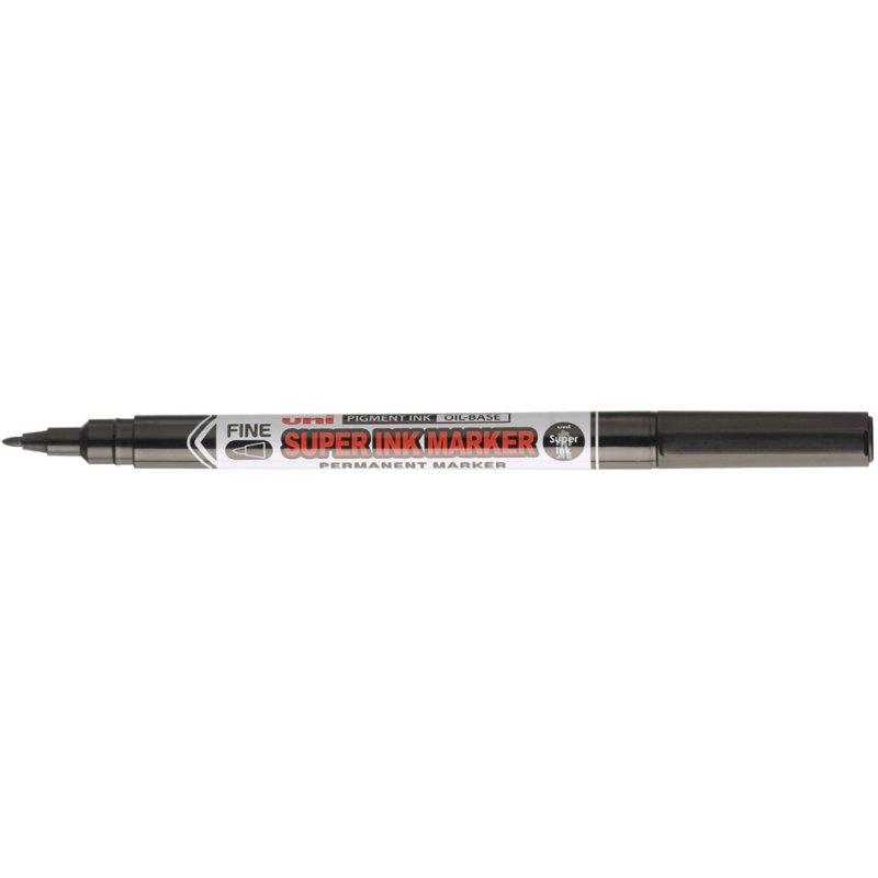 uni-ball permanente marker ronde punt, zwart, 0,9 mm