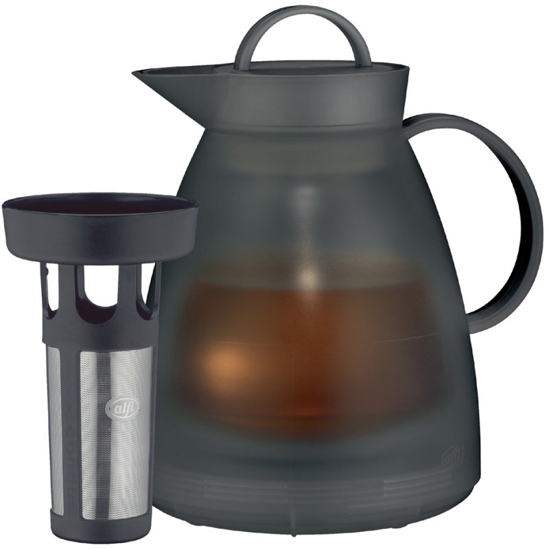 alfi thee isoleerkan DAN TEA, 1,0 liter, zwart-transparant