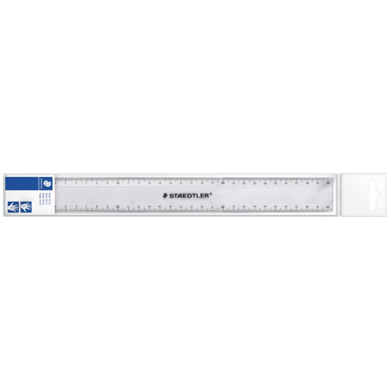 STAEDTLER flat ruler set 15 cm, transparent, plastic, 2 pieces