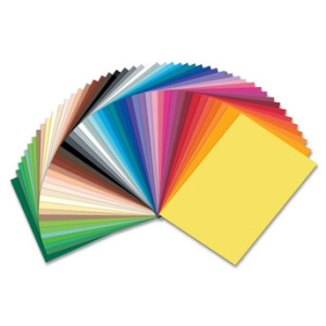 folia gekleurd karton, 250×350 mm, 130 g/m², 50 kleuren gesorteerd