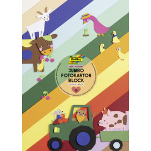 folia Jumbo fotokartonblok, 240×340 mm, 300 g/m², 25 vel gekleurd
