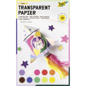 folia transparantpapier, A4, gekleurd, 10 vel