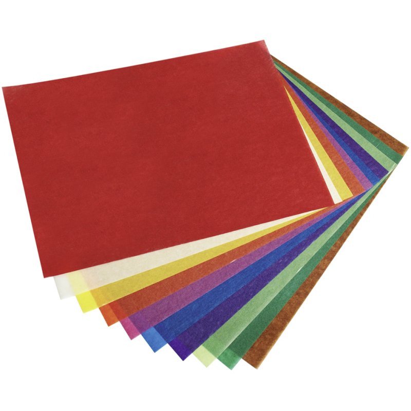 folia transparantpapier, A4, gekleurd, 10 vel