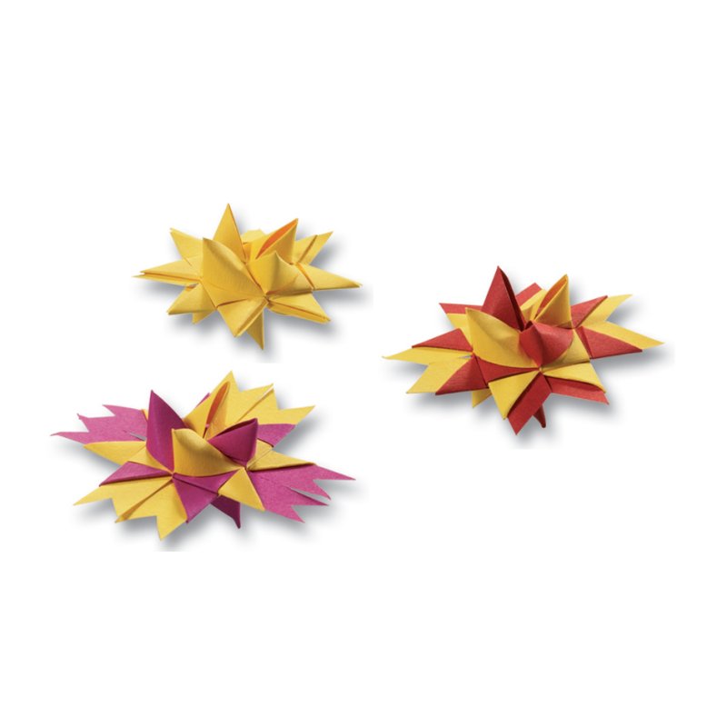 folia vouwpapierstroken kerststerren, kerstkleurig, 10×350 mm, 100 stroken
