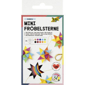 folia vouwpapierstroken kerststerren, kerstkleurig, 10×350 mm, 100 stroken