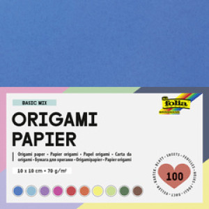 folia vouwpapier, 15×15 cm, 10 kleuren gesorteerd, 100 vel