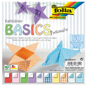 folia vouwpapier Basic Intensiv, 150×150 mm, 10 motieven gesorteerd, 50 vel