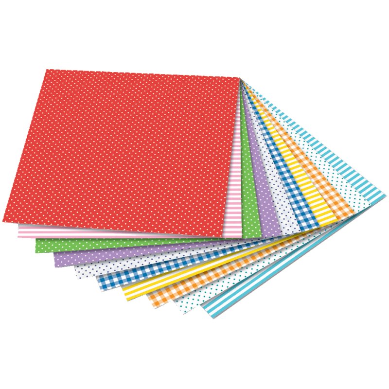 folia vouwpapier Basic Intensiv, 150×150 mm, 10 motieven gesorteerd, 50 vel