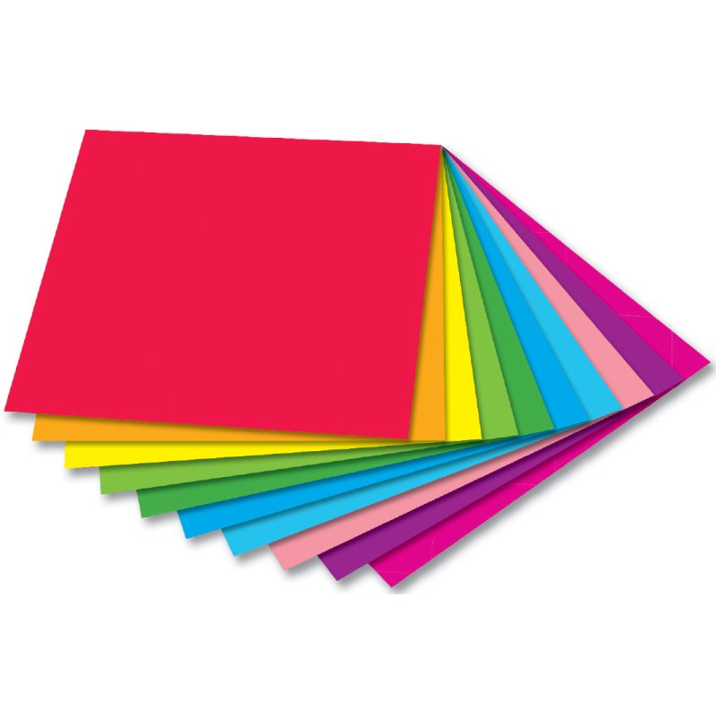 folia vouwpapier duo kleuren, 15×15 cm, 10 kleuren, 50 vel