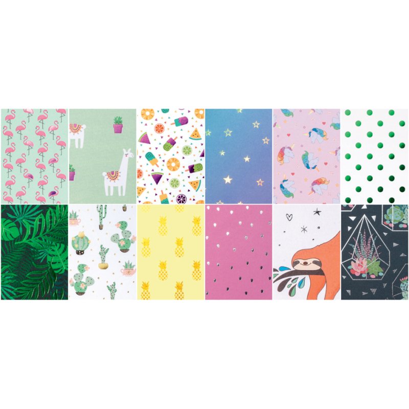 folia designpapierblok Hotfoil II, A4, 165 g/m², 12 vel