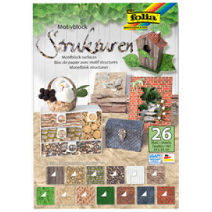 folia motivblok structuren, 240 × 340 mm, 26 vel
