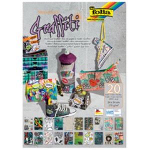 folia motivblok Graffiti, 240 × 340 mm, 270 g/m², 20 vel