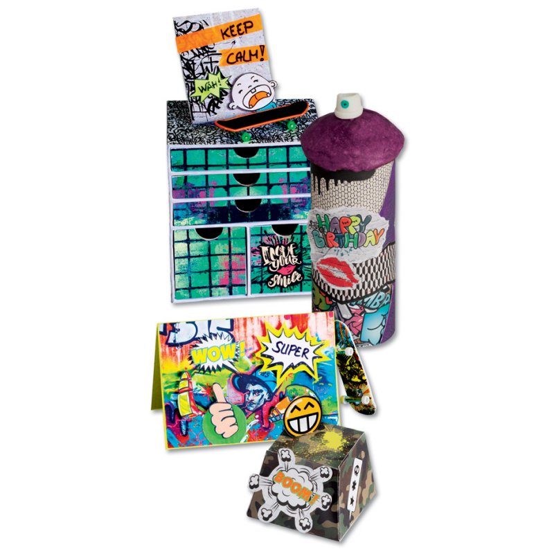 folia motivblok Graffiti, 240 × 340 mm, 270 g/m², 20 vel
