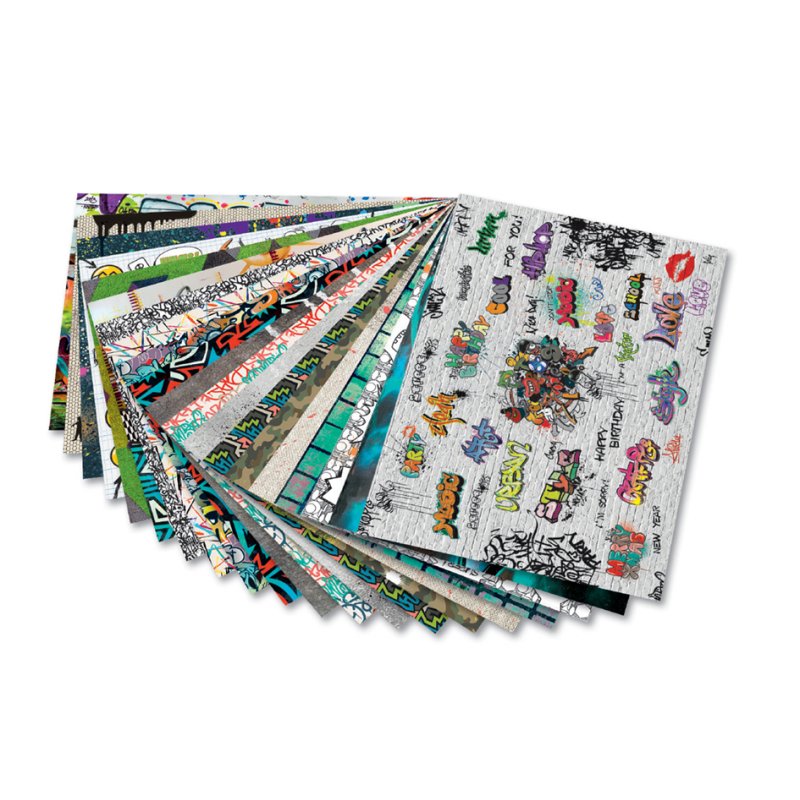 folia motivblok Graffiti, 240 × 340 mm, 270 g/m², 20 vel