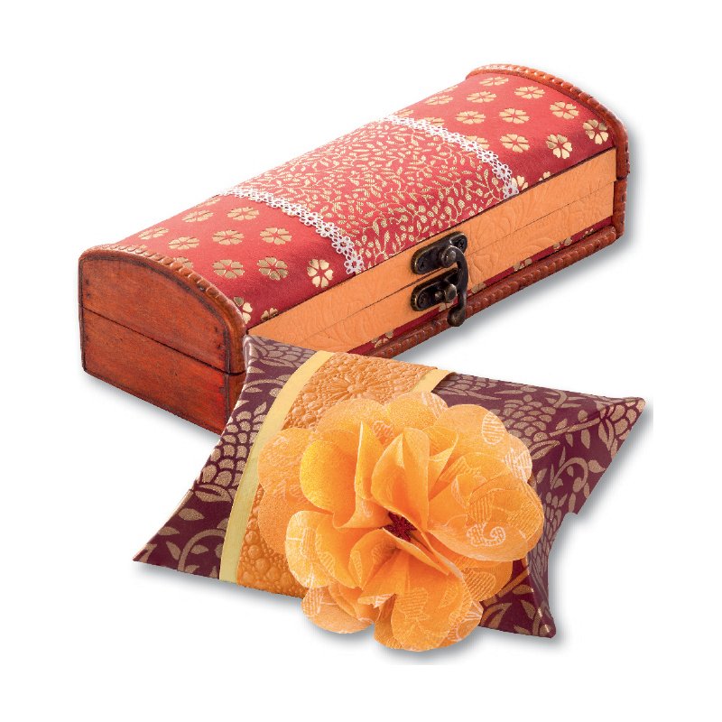 folia natuurpapierblok Mumbai, A4, rood en oranje, 20 vel