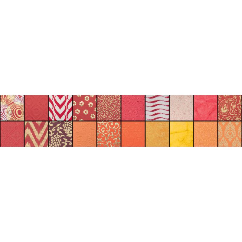 folia natuurpapierblok Mumbai, A4, rood en oranje, 20 vel