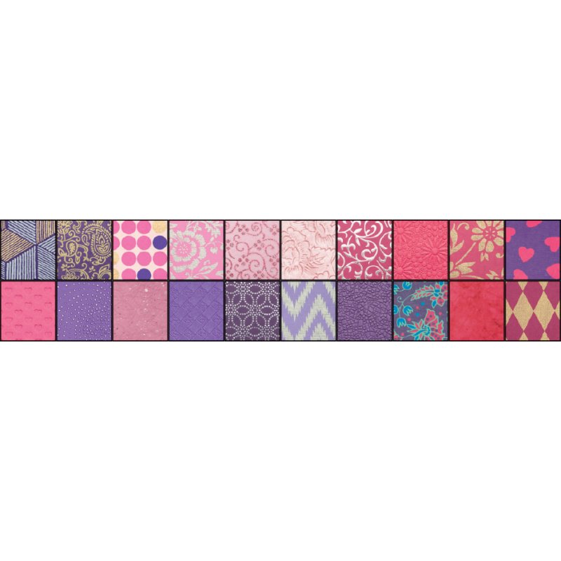 folia natuurpapierblok Punjab A4, handgemaakt, roze/paars, 20 vel