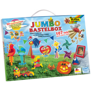 folia knutselset Papier XL, 107-delig, in kofferoptic