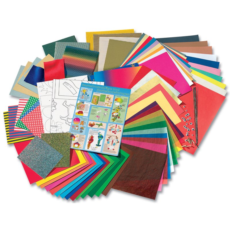 folia knutselset Papier XL, 107-delig, in kofferoptic