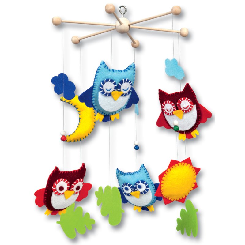 folia mobile-set Uilen, 19-delig, met instructies