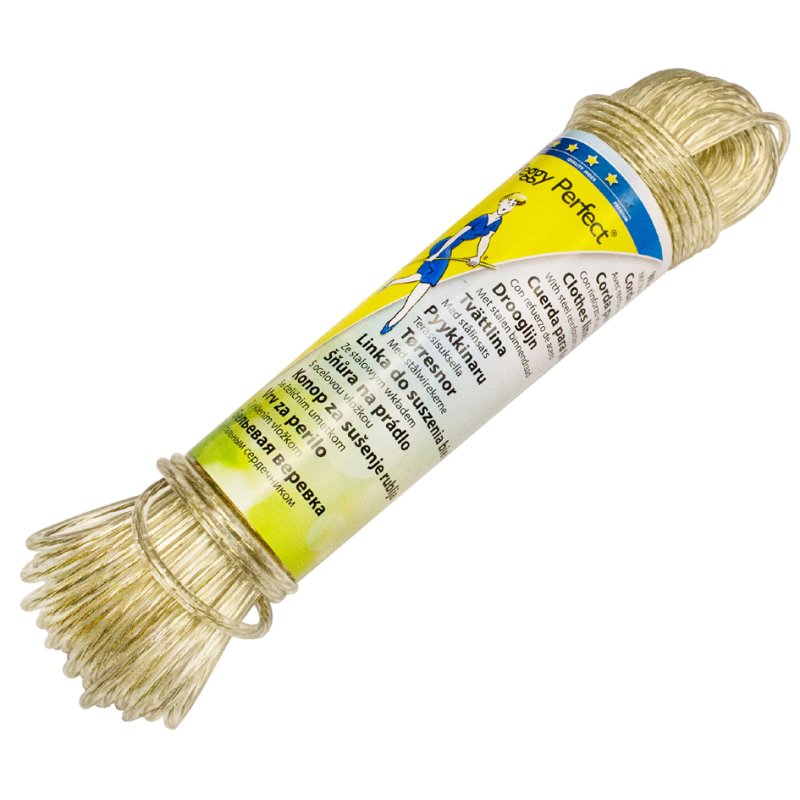 Peggy Perfect washing line wire, gold, PVC with steel wire core