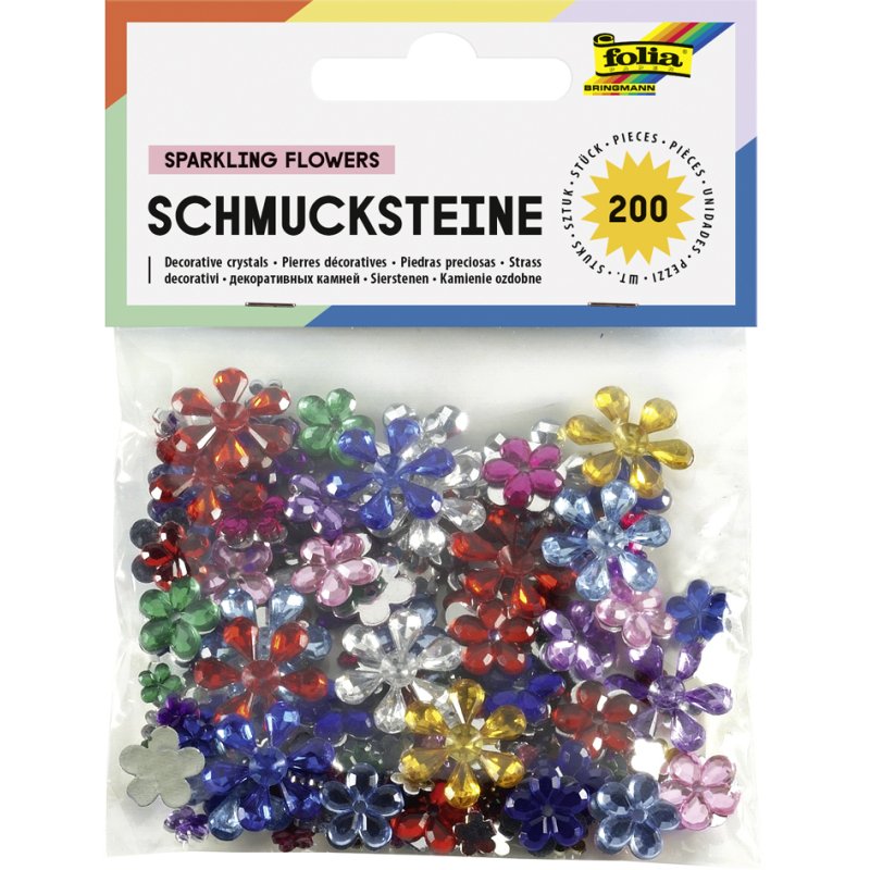 folia kralensieraden sterren, gemengde maten en kleuren, 350 stuks