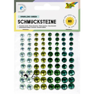 folia diepzee-strass, zelfklevend, blauw, 80 stuks