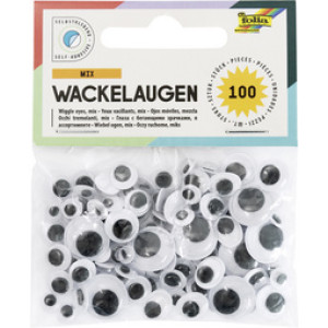 folia wiebelogen set, zelfklevend, diverse maten 6-12 mm, 100 stuks