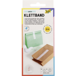 folia zelfklevende witte haakjesband, 20 mm × 2 m