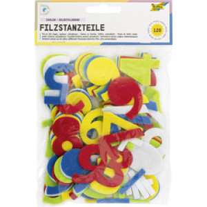 folia knutselwild cijfers zelfklevend, 5 kleuren, 45 mm, 120 stuks