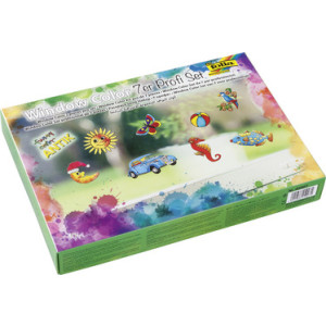 folia raamverf set Antiek, 7 kleuren à 80 ml, inclusief accessoires