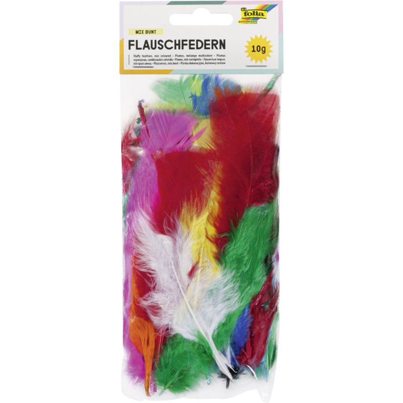 folia donsveertjes, wit, 100 g