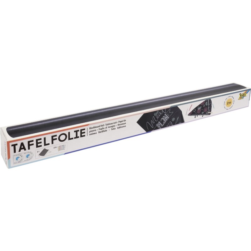 folia krijtfolie tafelfolie PVC, zwart, 450 mm × 2 m, incl. 10 krijtstiften