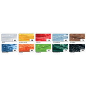 folia edelbasttape, gekleurd gesorteerd, 40 mm × 30 m, 10 bundels