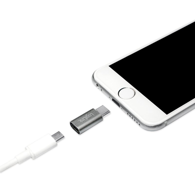 LogiLink Ensemble adaptateur USB-C, 2 pièces, couleur argent, aluminium