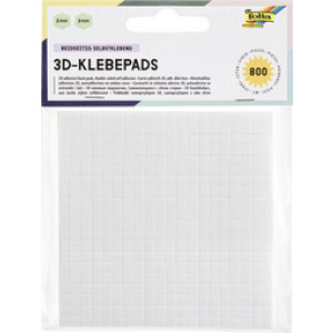 folia 3D kleefpads, wit, 5×5 mm, 800 stuks