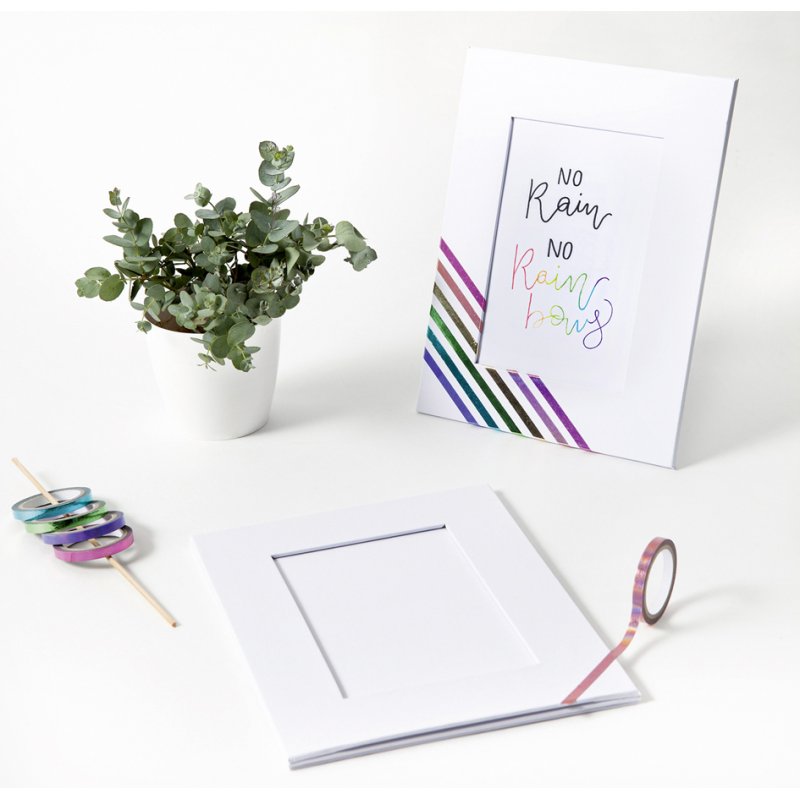 folia fotolijstjes set, karton, 10 × 15 cm, wit, 2 stuks