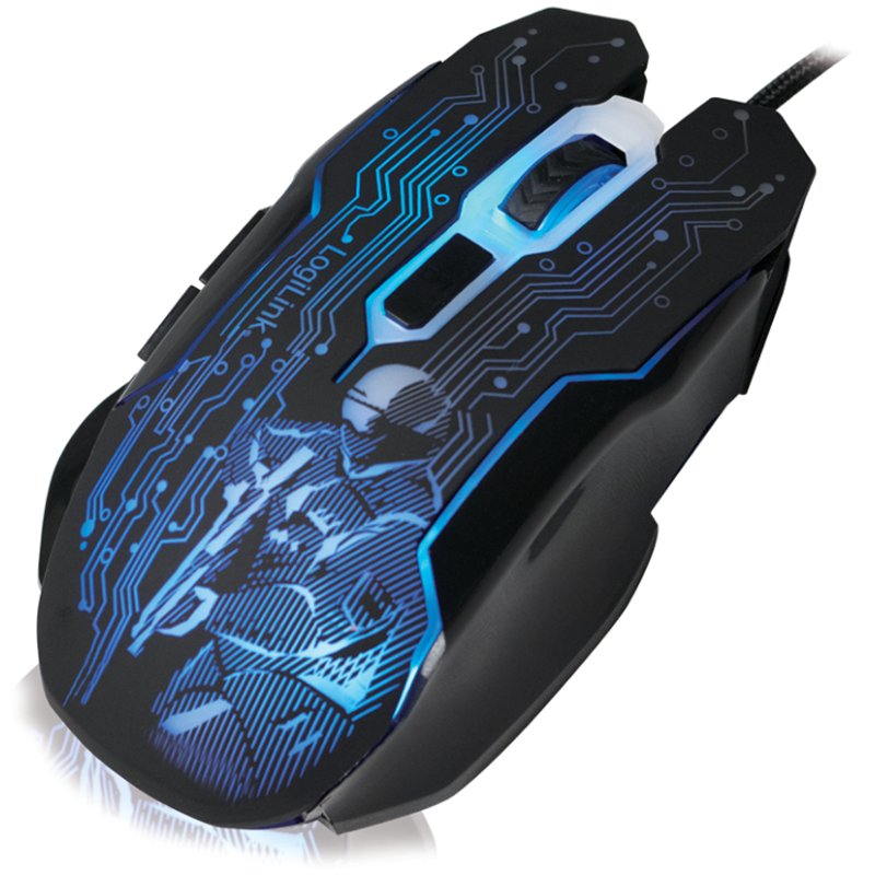 LogiLink optische gamingmuis, bedraad, zwart, 800-2400 dpi