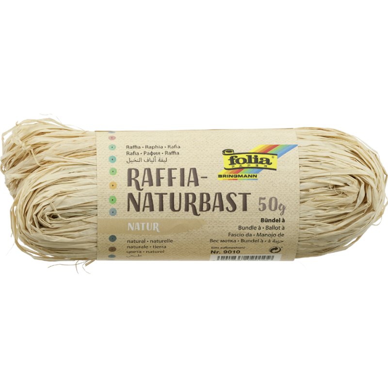folia raffia natuurbast, mint, 50g