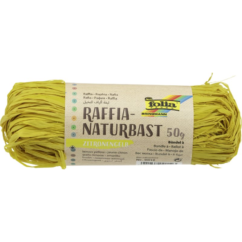 folia raffia natuurbast, mint, 50g