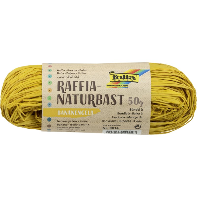 folia raffia natuurbast, mint, 50g