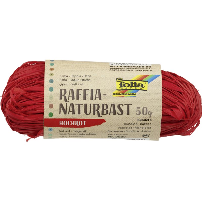 folia raffia natuurbast, mint, 50g