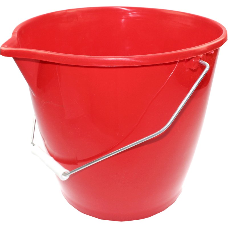Peggy Perfect seau de nettoyage avec poignée acier, rouge, 12 litres