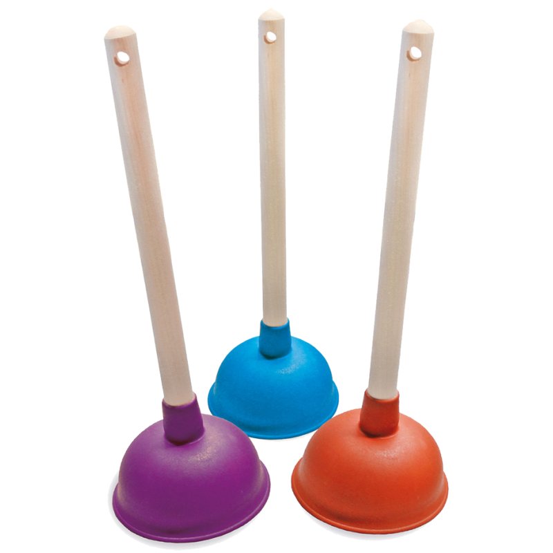 Peggy Perfect déboucheur avec ventouse, diamètre 140 mm, manche en bois 370 mm