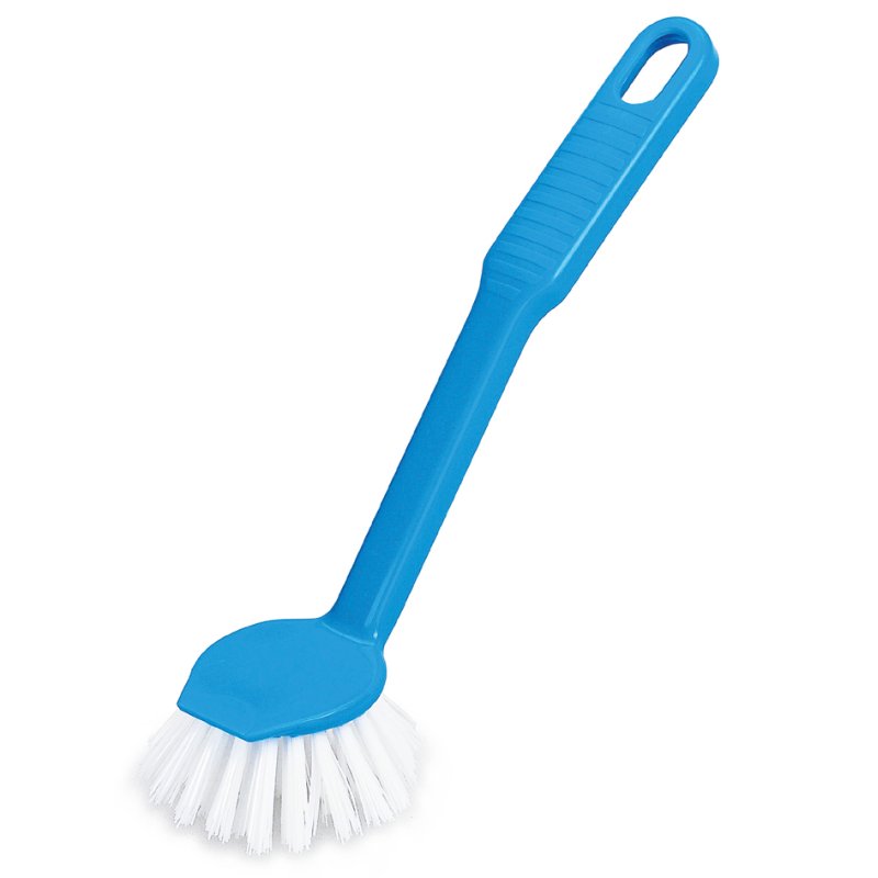 Peggy Perfect brosse à vaisselle plastique rond, avec racloir, brosses nylon, 220 mm