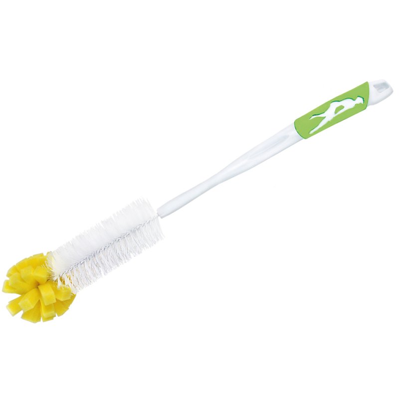 Peggy Perfect brosse à bouteilles avec éponge, poignée douce, plastique, 420 mm